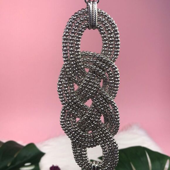 Silver Infinity Adjustable Chunky Texture Bracelet - Picture 8 of 8